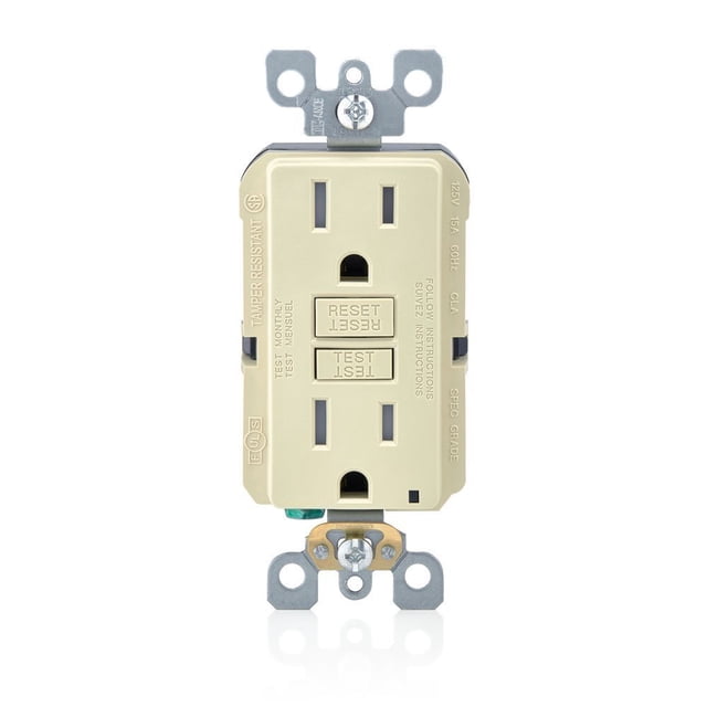 Enchufe eléctrico Leviton GFTR1-3I Smart GFCI, paquete de 3