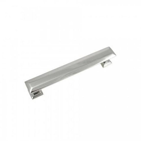 Strategic Brands 83714 5 in. Polished Nickel Poise Cabinet Pull with Back Plate