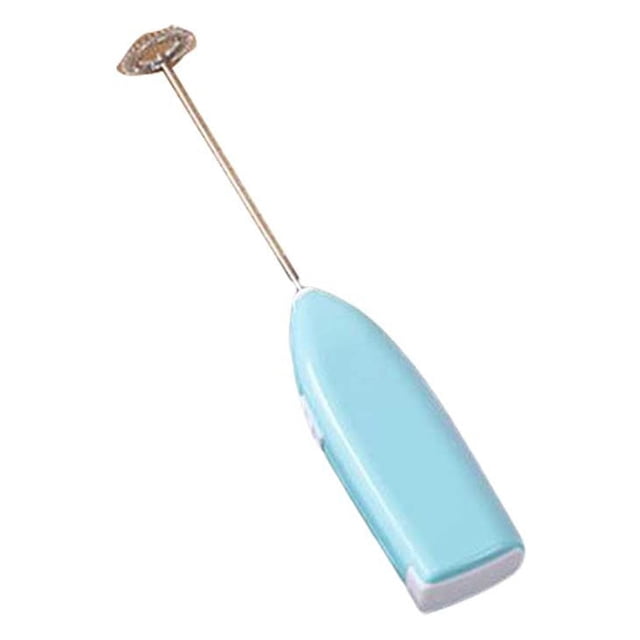 Cateissary Espumador de café Bebida de acero inoxidable Cocina eléctrica Batidor de huevo Batería Agitador de mano manual para hornear Cocina y Comedor Azul