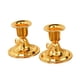 thumbnail image 3 of 2 candelabros elegantes, candelabros cónicos decorativos, para chimenea, dormitorio, Festival Oro con lazo, 3 of 9