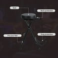 thumbnail image 6 of Foldable Guitar Stool with Padded Seat and Rear Mounted Guitar Hanger， 29 inch, 6 of 8