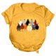 thumbnail image 1 of Gibobby Playera de Manga Corta Casual Suave Mujeres Casual Impresión Manga Corta Cuello Redondo Camiseta Suelta Blusa Tops(Amarillo,CH), 1 of 4