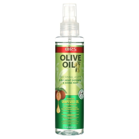 ORS Olive Oil Thermalast 2-n-1 Heat Defense Mist, All Hair Types, Heat Protection & Shine, 4.6 oz., Unisex