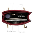 thumbnail image 6 of MKF Collection Makenna Women's Shoulder Bag Vegan Leather Handbag Purse with a Double Handle by Mia K - Red, 6 of 7
