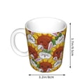 thumbnail image 2 of Yiaed Cartoon Sunflowers Print Ceramics Coffee,Large Handle Design,Extra Large Tea and Coffee Cup for Office and Home Mugs, 2 of 6