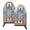 Blue Wood Leaf, variant on Fun Fish Mouth Oven Mitts 9.5x5.7in Cotton Pot Holders Heat Resistant Grill Gloves for Kitchen BBQ Decor Colorful Cherry Pattern