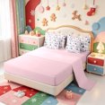 thumbnail image 3 of Manfei Shabby-Chic Snowflake 7-Piece Twin Bedding,Xmas Farm Cattle Bedding Comforter Set,Pink Reversible, 3 of 7
