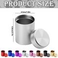 thumbnail image 2 of Aluminum Tea Canister, Portable Storage Tin, Travel Small Tea Container, Silver, 2 of 2