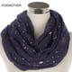 thumbnail image 3 of FOXMOTHER 2021 New Fashion Navy Star Moon Foil Gold Scarf For Womens Chirstmas Gifts, 3 of 4
