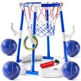 thumbnail image 1 of Juego de canasta y aro de baloncesto para piscina WATUDOU con 4 pelotas y bomba, 1 of 6