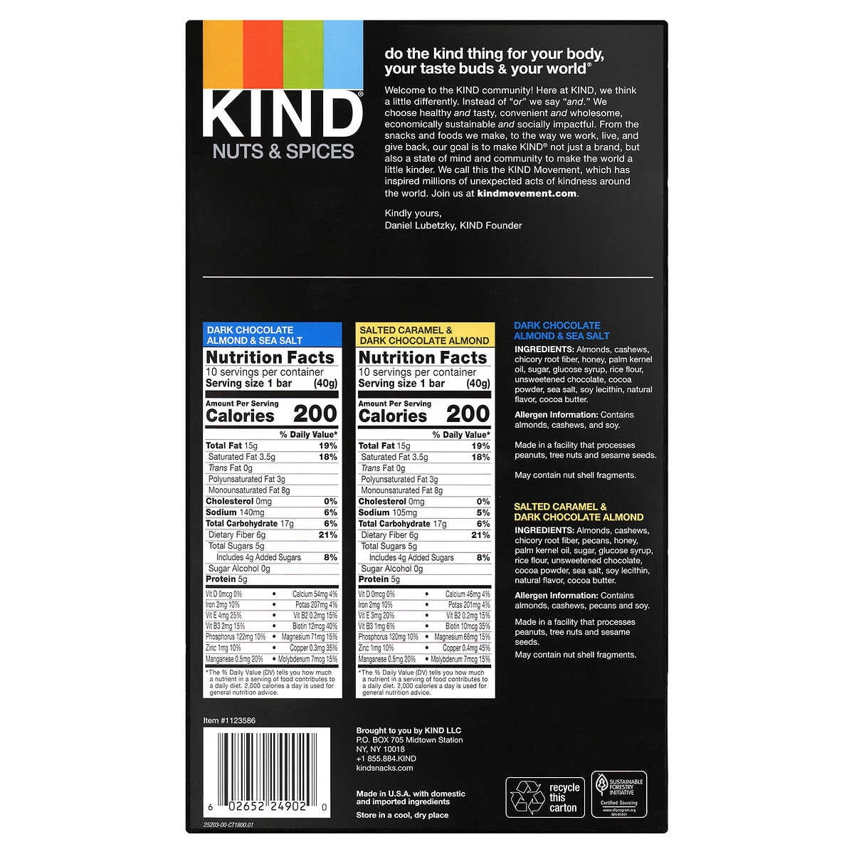 Kind Bar, Variety Pack, 1.4 oz, 20-count