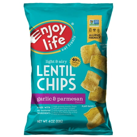 Enjoy Life Garlic Pamesan Gluten Free Lentil Chips, 4 Oz.
