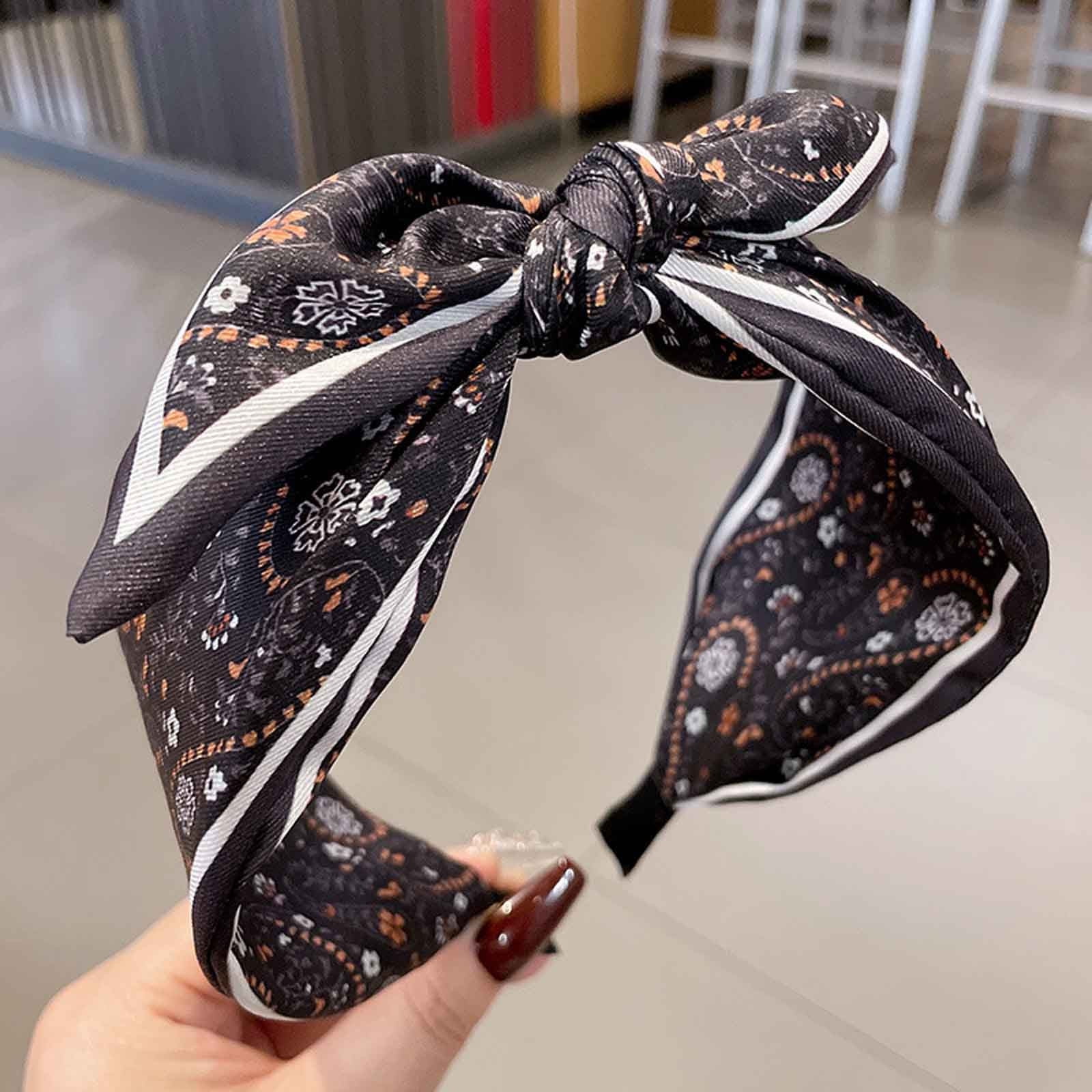 Bilqis Fashion Knotted Bow Headbands For Women, Cute Flower
