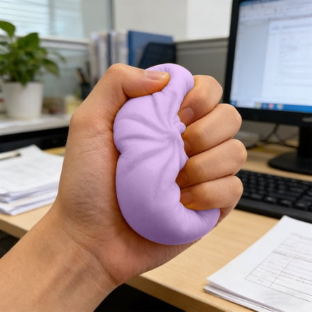 ZHMRFG Stress Relief Toy Decompression Bun Silicone Stress Relieving Squeeze Tool Enhanced Focus Concentration Festive Decor for Home School Office Work Stress Release Birthday Holiday Surprise Gift