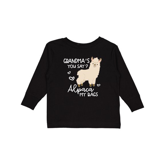 Inktastic Grandma's You Say Alpaca My Bags Boys or Girls Long Sleeve Toddler T-Shirt