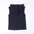 thumbnail image 4 of REDARER Boys Black Solid Sleeveless Hooded Tee & Shorts 2-Piece Casual Summer Outfit,3-4 Years, 4 of 7