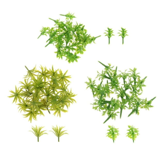 100 Pieces 1/75~1/200 Scale Scenery Model Grass Railroad Green Scenery Grass for Style B