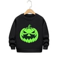 thumbnail image 3 of Kiijoy Halloween Boys Glow In The Dark Sweatshirt Crew Neck Pullover, Black, Sizes 12-24M, 3 of 3