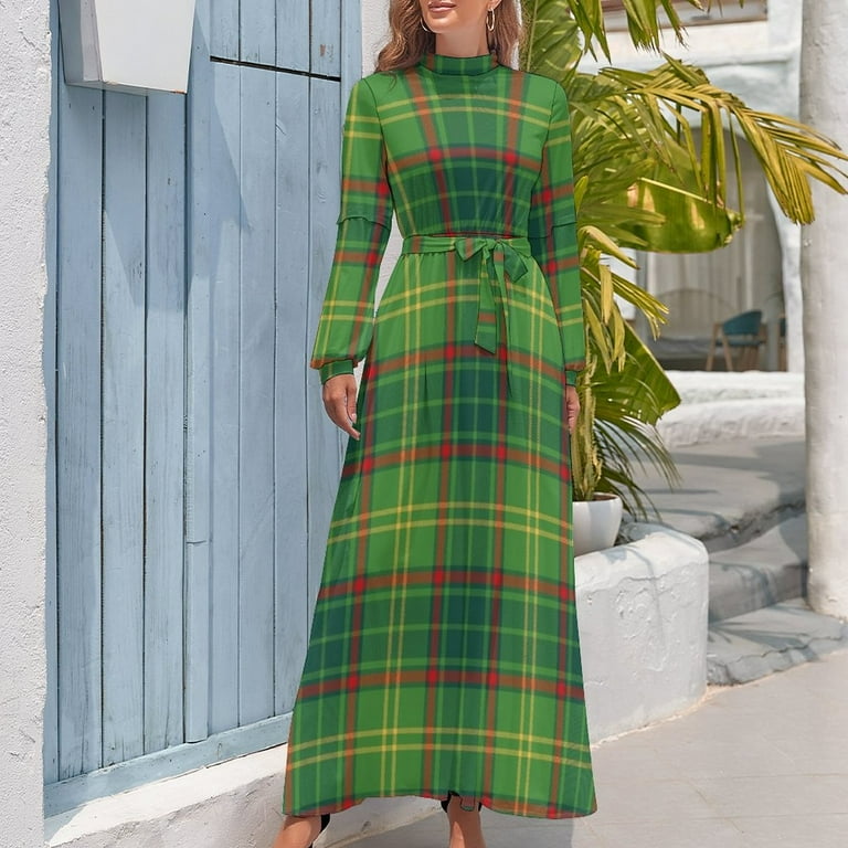 knee length dresses for ladies Giselle Tartan Dress by Hearts & Roses London X-Large main image 0