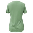 thumbnail image 5 of Daznico Women's Square Neck Short Sleeve Peplum Top with Crisscross Front Casual Blouse,S, 5 of 5