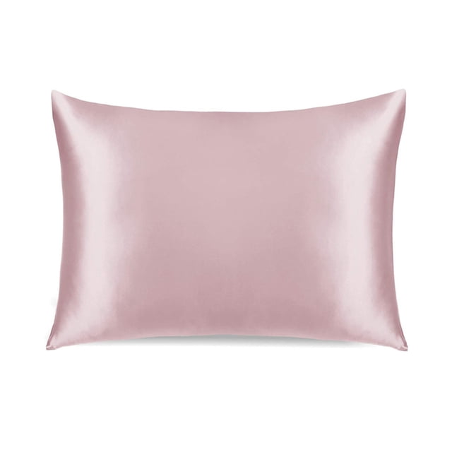 Caja Almohada Enfriamiento Funda Satén Cómodo para El Y La Piel (claro) Rosa