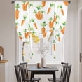 thumbnail image 3 of Easter Carrot Balloon Curtains for Living Room/French Door, Spring Watercolor Modern Art Tie Up Curtains 63 Inch Length Energy Saving Kitchen Curtains Shades for Windows 42"x63", 3 of 8