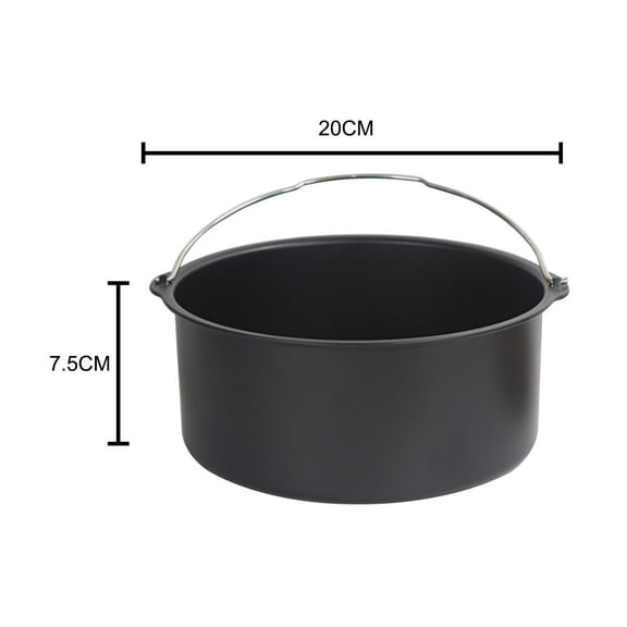8 Inch Non Stick Air Fryer Cake Barrel Baking Pan Tray Frying
