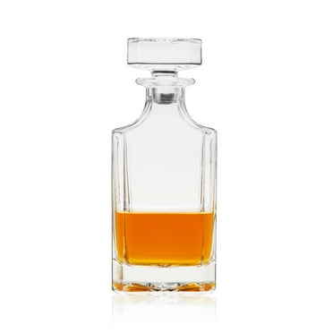 True Clarity Liquor Decanter for Whiskey, Bourbon, Scotch, 25 oz Set of 1