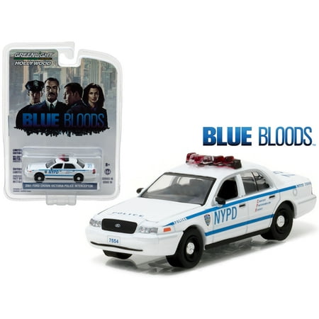 Police 2007 Ford Crown - 2001 Ford Crown Victoria Police Interceptor New York City Department (NYPD) Blue Bloods TV Series 1/64 Model Greenlight