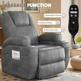 thumbnail image 4 of Lacoo power lift electric Massage recliner chair Oversized Single Sofa with Cup Holder for elderly,Gary, 4 of 7