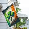 thumbnail image 3 of America Forever Irish Pride Shamrock House Flag Double Sided, 28 x 40 inch Ireland Flag Colors Shamrock Design, St Patrick's Day Irish Heritage, Celtic Pride Yard Flag, 3 of 5
