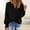 Black, variant on Womens Boho Long Sleeve Shirts Dot Flowy Blouses Dressy Casual V Neck Shirts Tops Fall Fashion Tops Work Office Tunic Tops Elegant Office Blouses Trendy 2026 Tunics Top