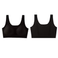 thumbnail image 4 of IFNWSV Plus Size Wireless Bras for Women Solid Color Breathable Push Up Daily Wear Smooth Support Bra Black 46D, 4 of 6
