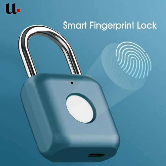 360 Kitty Smart Fingerprint Door Lock Padlock USB Charging Keyless Theft Travel Luggage Drawer Safety Office Lock Quick Unlock Blue