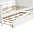 thumbnail image 6 of Sofa Bed, Wood Twin Size Caspian Daybed with Trundle , Standard Twin Bed Frame (White), 6 of 7