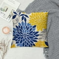 thumbnail image 2 of COMIO  Decorative Throw Pillow Covers Blue Yellow Pillow Covers Couch Pillow Covers for Sofa Living Room Outdoor Throw Pillow Cover Floral Flower Farmhouse Pillowcase, 2 of 5