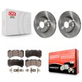 thumbnail image 1 of Transit Auto Front Disc Brake Rotors and Semi-Metallic Pads Kit for Car 2017 Cadillac ATS V with 300mm Diameter Rotor K8F-100090, 1 of 11