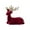 Reindeer A, variant on Burgundy Flocked Reindeer Christmas Table Decor – Velvet Standing Deer Figurine, Elegant Holiday Desktop Ornament for Living Room, Fireplace, Mantel & Home Xmas Decorations
