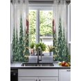 thumbnail image 2 of Grey Christmas Sheer Curtains 39 Inch Length 2 Panels Set for Living Room/Bedroom, Snowflake Xmas Christmas Tree Kitchen Curtains Grommet Semi-Sheer Curtains Drapes Window Treatments 27.5"x39"x2, 2 of 7