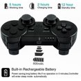 thumbnail image 2 of SAYDY PS3 Controller 2 Pack Wireless Bluetooth Gamepad Controller for SAYDY 3 Controller PS3 Wireless Controller Purple and Black, 2 of 3