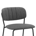 thumbnail image 4 of 26 Inch Metal Counter Height Barstool, Black and Gray, 4 of 5