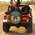 thumbnail image 3 of KAKALAD Two Hot Dogs Sitting Campfire Spare Tire Cover Universal Vehicle Accessories Buckle Car Tools 17”in, 3 of 6