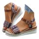thumbnail image 2 of MKLEKYY Sandalias Flexi para Mujer, Con Punta Redonda, Hebilla, Correa, Verano, Tacón Bajo, Suela Gruesa, Cuñas, 2 of 4
