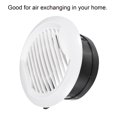 thumbnail image 4 of Unique Bargains 5 Inch Removable Screen Grille Cover Straight Louver Round Air Vent 2 Pack, 4 of 5