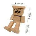 thumbnail image 3 of XIBUFE 2026 New Little Wooden Figure That Sways,Shaking Wooden Man Figurine,Creative Shaking Feet Car Dashboard Decorations,Wood Desktop Decoration,Handmade for Travel,Commutes&Home, 3 of 6