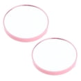 thumbnail image 2 of HILABEE Wall Bracket Magnifying Mirror, 2 Pieces Cosmetic Mirror 10x - Pink, 9cm, 2 of 9