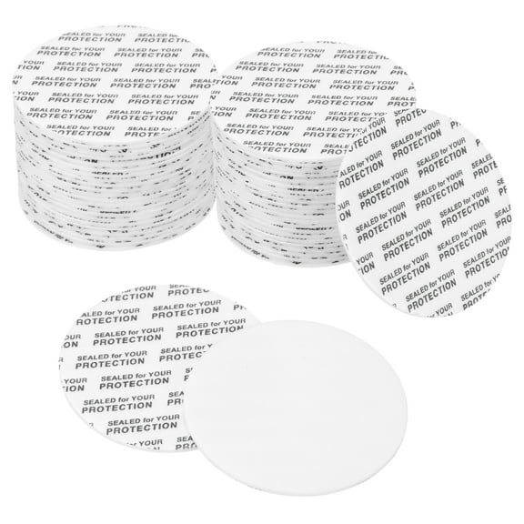 Uxcell 43mm/1.69"Foam Lid Liner, 160Pcs Adhesive Round PS Pressure Sensitive Seals, Cap Liners Resistant Tamper for Plastic Glass Jar Bottle Cap Canning Vials Seals