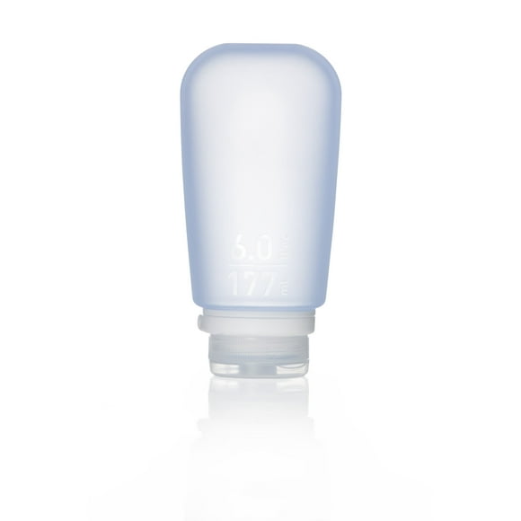 Botella de viaje rellenable de silicona humangear GoToob+ XL azul