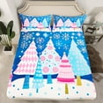 thumbnail image 2 of Feelyou Teens Xmas Tree Full Size Sheets, Dreamy Cartoon Bed Sheets, Merry Christmas Sheet Sets, Microfiber Bedroom Decor,4 Pieces, 2 of 7