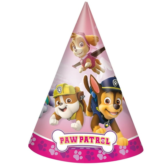 Unique Industries Skye PAW Patrol Party Hats, Multicolor, 8ct